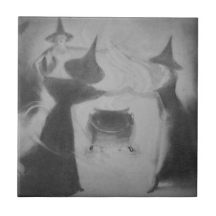Monocromo Bruxa Noite de Caldeirão Ortográfico
