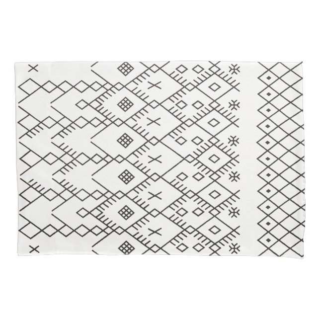 Monocromo Kilim: Textura Tribal de Marrocos (Frente)