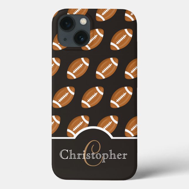 Monogram Black Football Pattern (Verso)