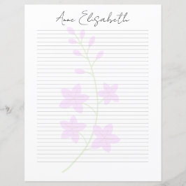 Monogram Chic Script Name Stationery Paper