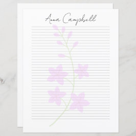Monogram Chic Script Name Stationery Paper