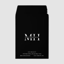 Monogram Elegant Modern Black