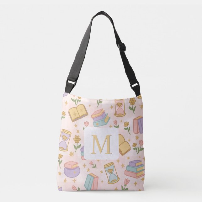 Monogram Magic Books Tote Bag Girly Pink (Frente)