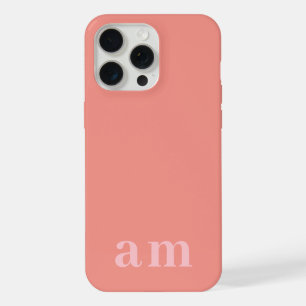 Monograma 2 Iniciais Rosa Minimalista