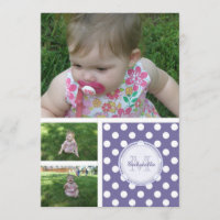 Monograma: 3 Imagens: Convite P & W Polka-dot