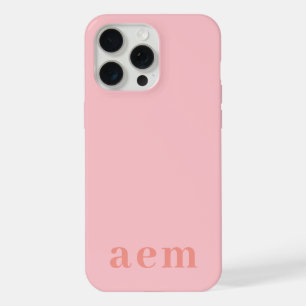 Monograma 3 Iniciais Rosa Minimalista