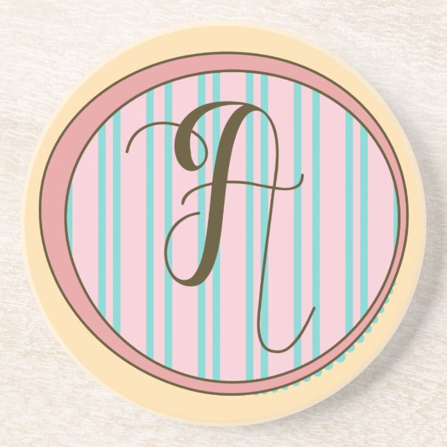 Monograma A Porta copos Sandstone (Frente)