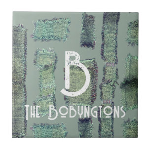 Monograma abstrato moderno do pastel verde-sábio