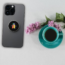 Monograma amarelo roxo verde vermelho Monograma in