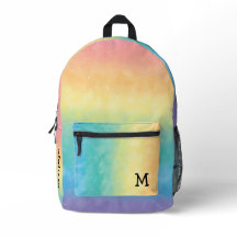 Monograma Arco-Íris Pastel Estilo Fofo e Estético
