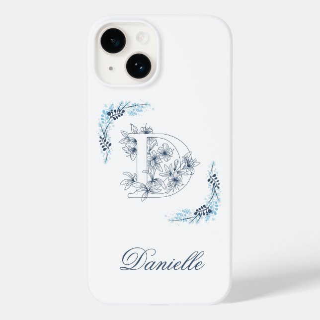 Monograma Azul, Calm Floral (Verso)