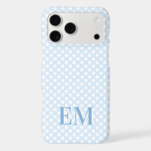 Monograma Azul de Bolinhas Marca Moderna