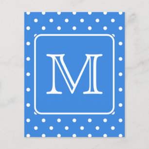 Monograma azul e branco do teste padrão de
