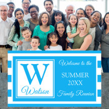 Monograma Blue Strips Summer Family Sindicato