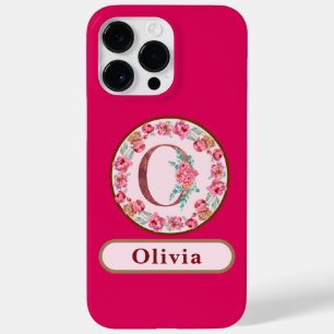 Monograma bonito O capas de iphone Floral De Casos