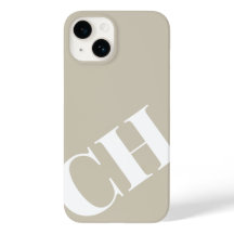 Monograma Branco de Farinha de Ova Branca Moderna