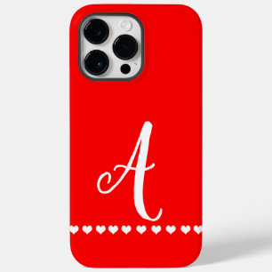 Monograma Branco e Vermelho iPhone C, gabinete ini