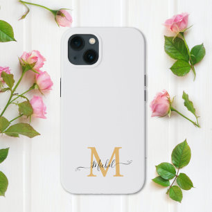 Monograma Branco Elegante Minimalista