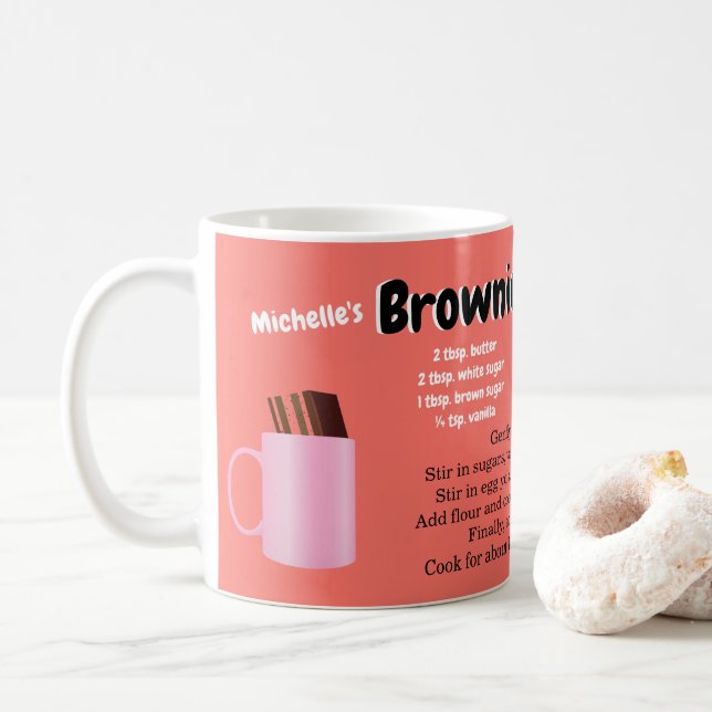 Monograma Brownie Recebe Uma Incrível Caneca Engra (Com Donut)