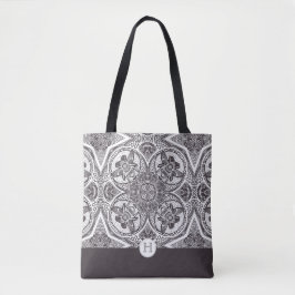 Monograma Bumblebes Mandala Tote Bag