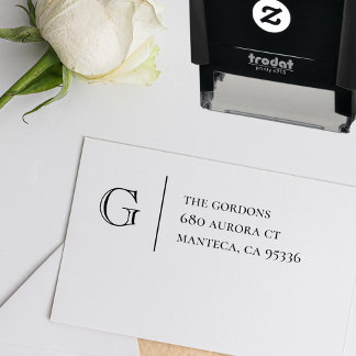 Monograma | Carimbo de Borracha de Autoimpressão d