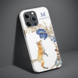 Monograma Cerrado Floresta Fox Watercolor Nome Flo<br><div class="desc">Monograma Cute Woodland Fox Watercolor Pampas Rustic Floral Name iPhone 14 Smart Capa de telefone apresenta uma raposa bonita cercada de penas e flores boho com seu nome personalizado e monograma em roteiro elegante. Perfeito para o Natal, aniversário, Dia de as mães, melhores amigos e irmãs. Elaborado por ©Evco Studio...</div>