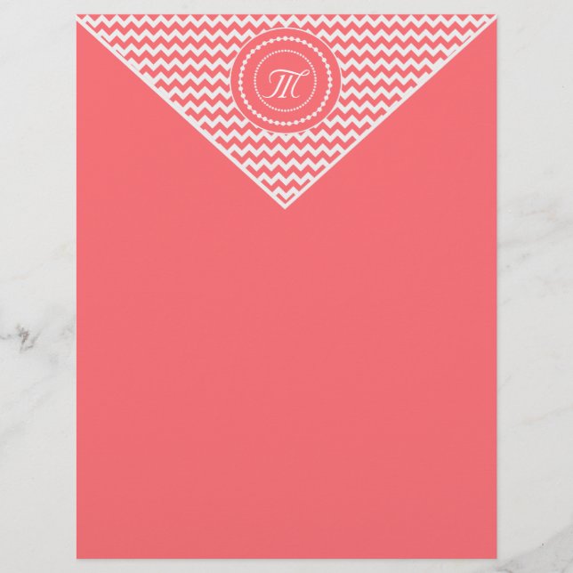 Monograma Chevron Rosa (Frente)