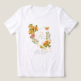 Monograma Chic da Faixa de Rosa Dourada