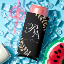 Monograma chic simples preto