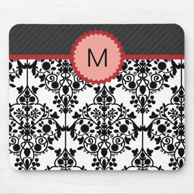 Monograma chique Mousepad (Frente)
