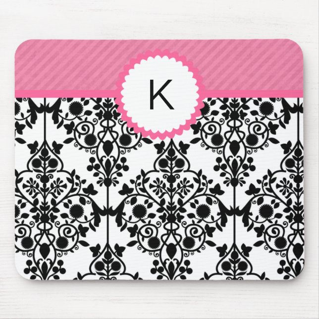 Monograma chique Mousepad (Frente)