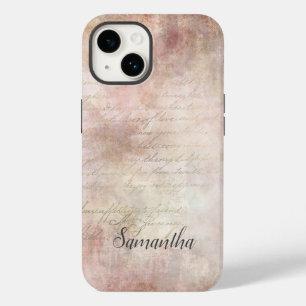 Monograma Chique Rosa Rosa Rosa Rosa Vintage Case-