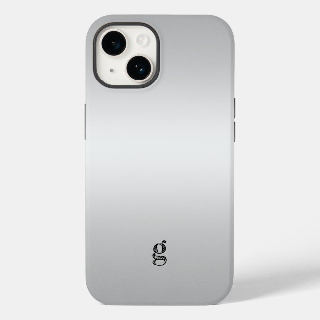 Monograma Cinza Rústica de Teal Personaliza Unisex (Verso)