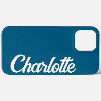 Monograma Clássico Elegante Personalizado Azul Oce