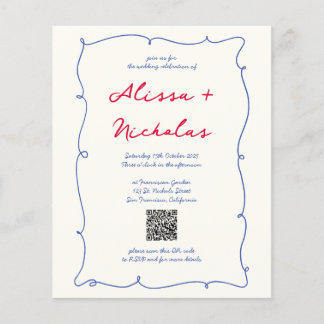 Monograma Colorido de Orçamento Código QR Casament