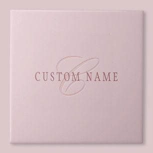 Monograma com Aparência Elegante Dourado Rosa