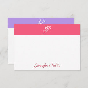 Monograma com nome caligráfico - Modelo de cores e