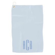 Monograma com três letras azuis modernas