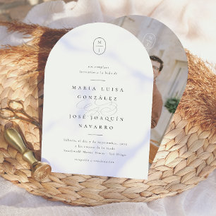 Monograma - Convite Formal de Boda Elegante