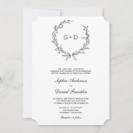 Monograma - Convite Formal de Casamento Minimalist