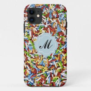 Monograma cor-de-rosa capas de iphone Sprinkles