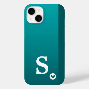 Monograma Coração Verde Simples Minúsculo