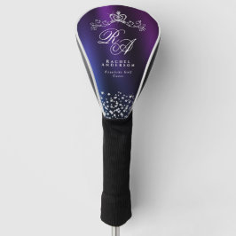 Monograma Coroa com Brilho Azul Roxo