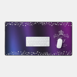 Monograma Coroa com Brilho Azul Roxo