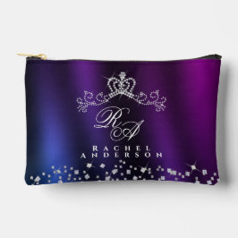 Monograma Coroa com Brilho Azul Roxo