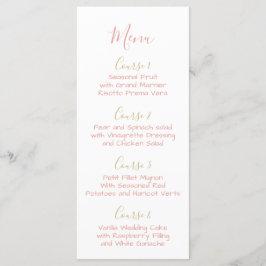 Monograma Crest Blush Dourado Menu Casamento