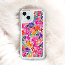 Monograma cromático floral branco vivo brilhante