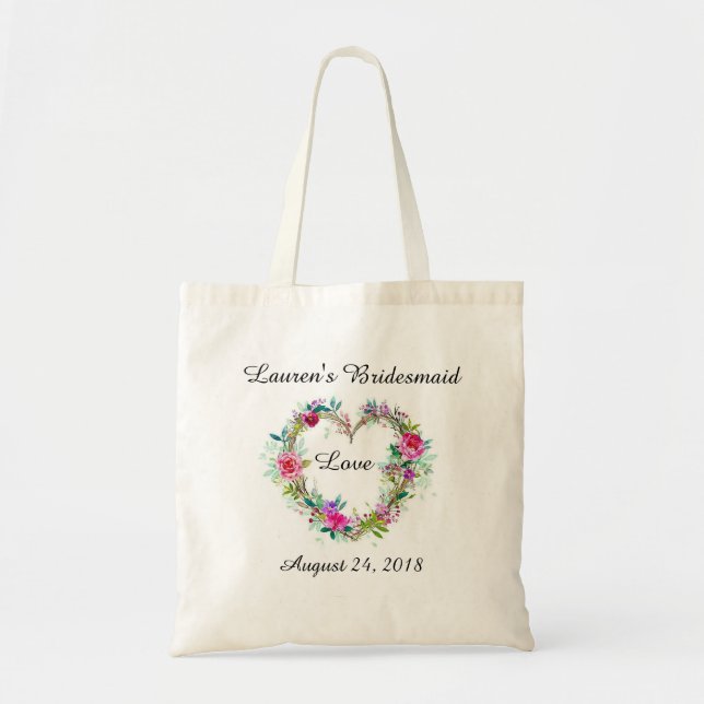Monograma da bolsa de tote de casamento (Frente)