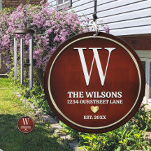 Monograma da família - Nome e endereço personaliza