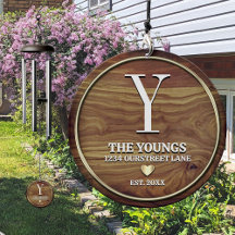 Monograma da família - Nome e endereço personaliza